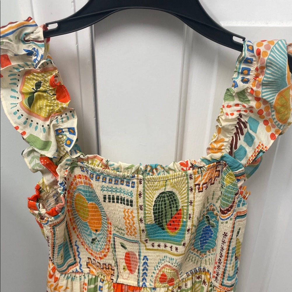 Colorful Retro Print Maxi Dress - Picture 3 of 4